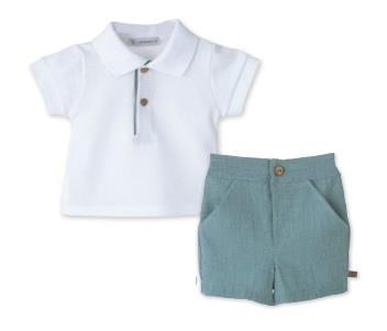 CONJUNTO BB NIÑO POLO Y PANTALON VERDE