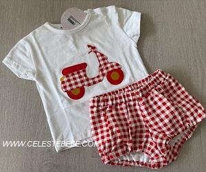 CONJUNTO BB NIÑO CUADROS VICHY CUADROS