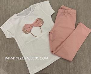 CONJUNTO LEGGING Y CAMISA MINIE NUDE